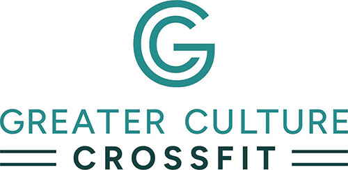Greater Culture Logo - Black and teal sans-serif type with stylized G above