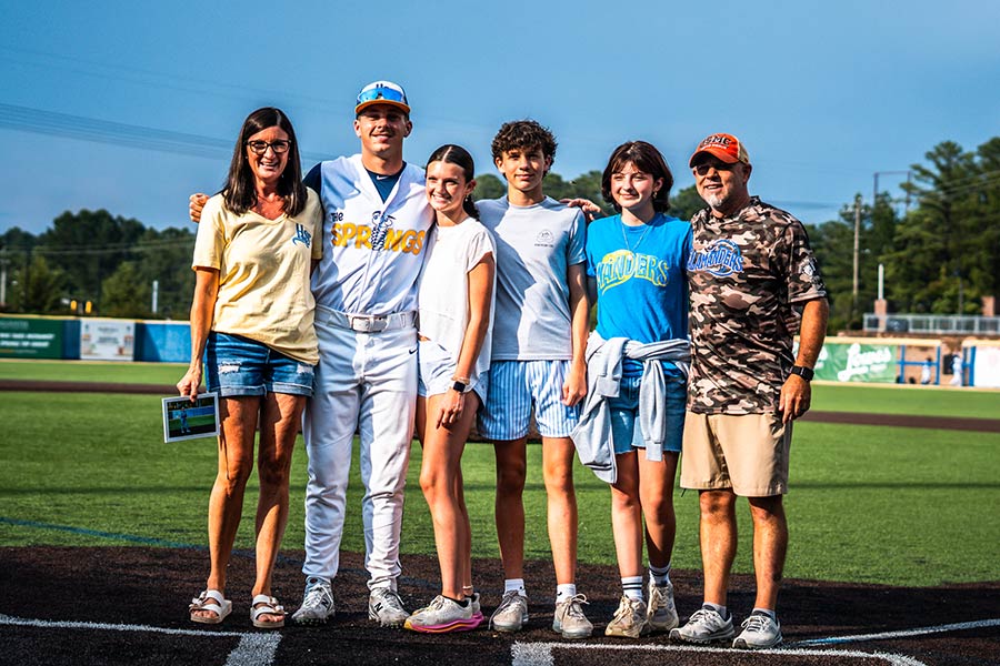 Photo of Holly Springs Salamanders player with host family
