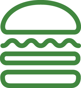 Shake Shack Logo - Green hamburger icon