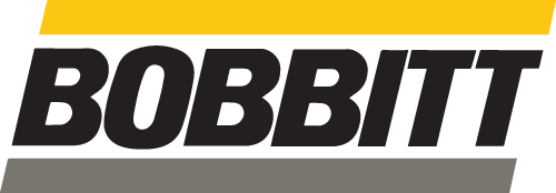 Bobbitt Construction Logo - Black sans-serif type with yellow and gray bars above and bleow